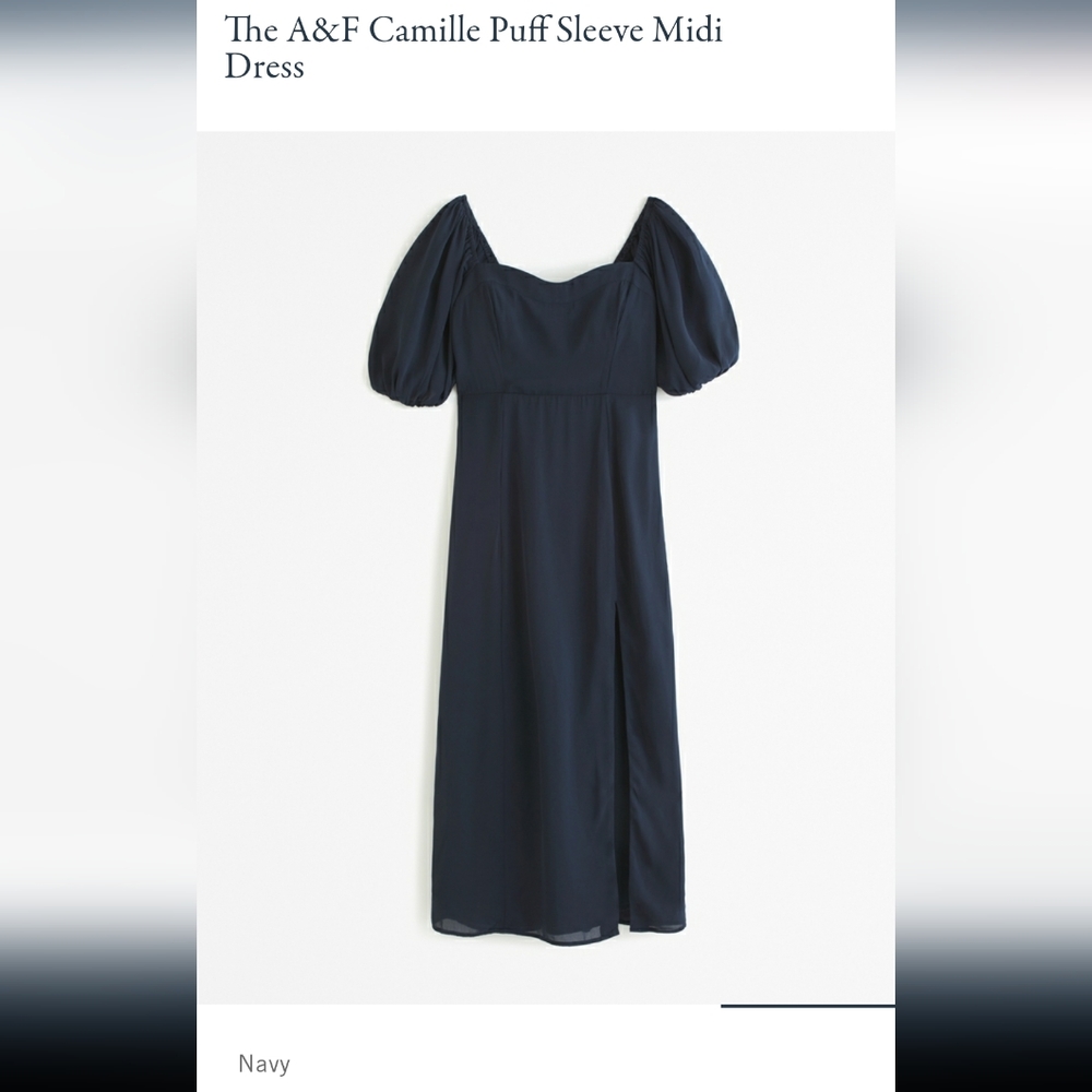Abercrombie & Fitch Camille Puff Sleeve Midi Dress